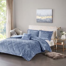Twin/Twin XL Velvet Duvet Cover Set with Throw Pillow