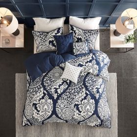 King/Cal King 6 Piece Printed Duvet Cover Set
