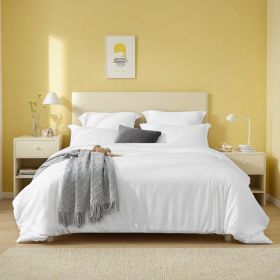 White & Pink Extra Large Duvet Cover Set Includes 1 Duvet Cover & 2 Pillowcases. Made Of Premium Breathable Microfiber With Hotel-grade Minimalis (Option: White-Q)