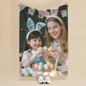 Custom Blankets Flannel With Photo Upload For Mother's Day - Must Upload The Image (Option: 30inchx40inch)